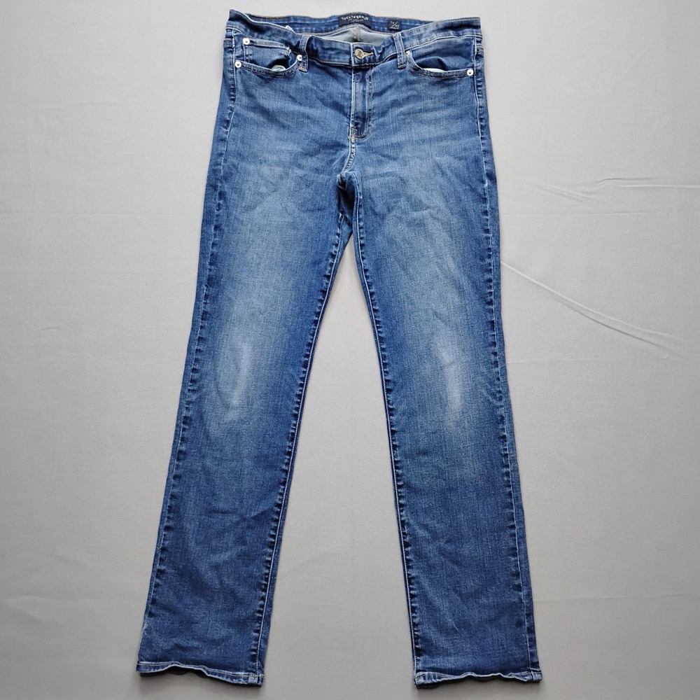 Lucky‎ Brand Sweet Straight Jeans Womens 14/32 Regular Medium Wash Blue Denim